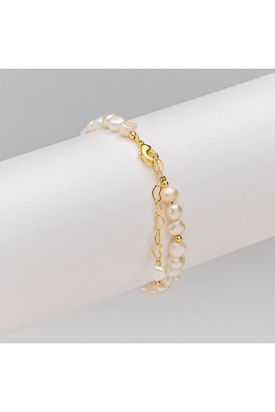 ElectraStore Pearl Bracelet With Heart Pendant