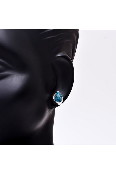 ElectraStore Neon Apatite Silver Earrings