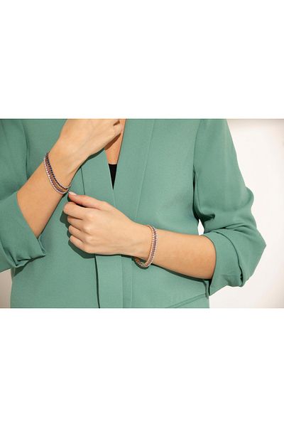 ElectraStore White Gold Plated Tennis Bracelet
