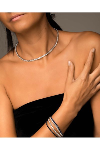 ElectraStore White Gold Plated Tennis Bracelet
