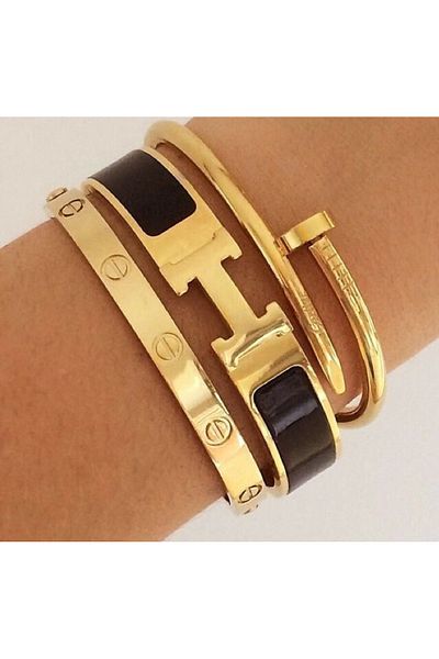 ElectraStore Hermina Gold Bracelet Set