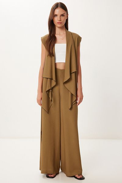 Lovelyİstanbul Flowy Linen Vest Pants Set
