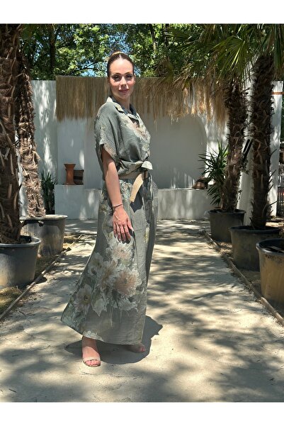 Butik Esra Kandemir YAZLIK PAMUK KETEN OVERSİZE ETEK GÖMLEK TAKIM