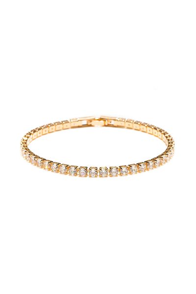 ElectraStore Set of 3 Gold Plated Tennis Bracelets