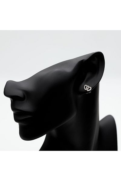 ElectraStore Silver Love Earrings
