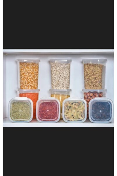 Leonsas 6'lı Set erzak kabı Uzun Dikdörtgen Saklama Kabı 1,15 Lt