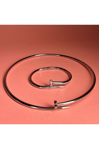 ElectraStore Silver Nail Jewelry Set