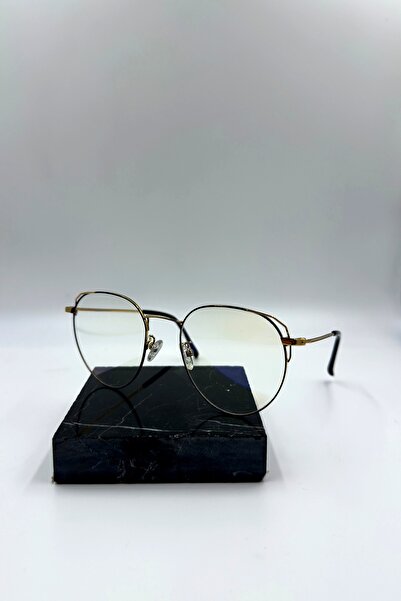 VALENZA Women's Black-Gold Blue Light Protected Screen Glasses