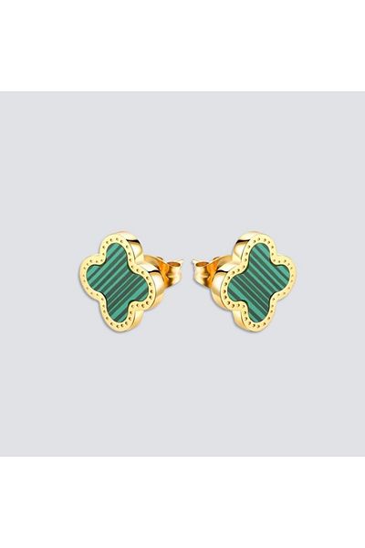 ElectraStore Emerald Green Flower Earrings