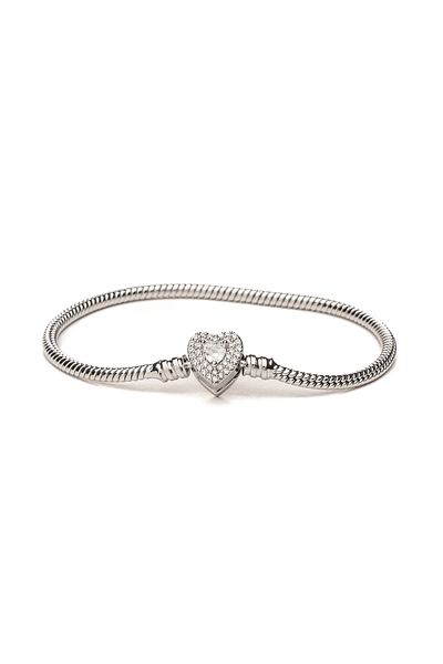 ElectraStore Pandora Bracelet With A Heart-Shaped Charm