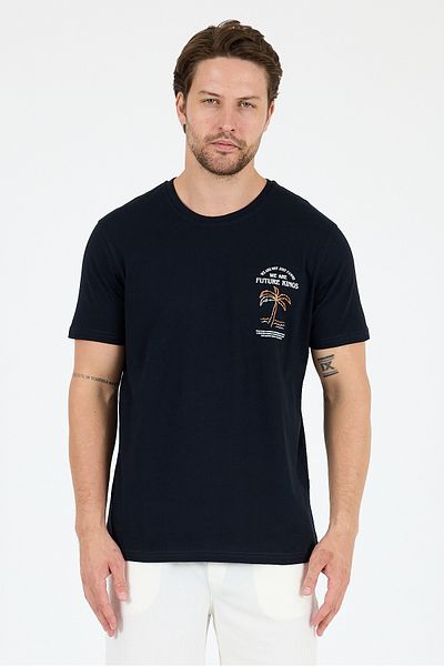 Rodi Men's 100% Cotton Crew Neck Short Sleeve Printed T-Shirt Comfortable and Stylish Casual Men's T-Shirt 0027
