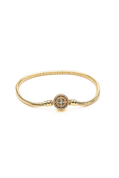 ElectraStore Pandora Bracelet With Round And Sparkling Charm