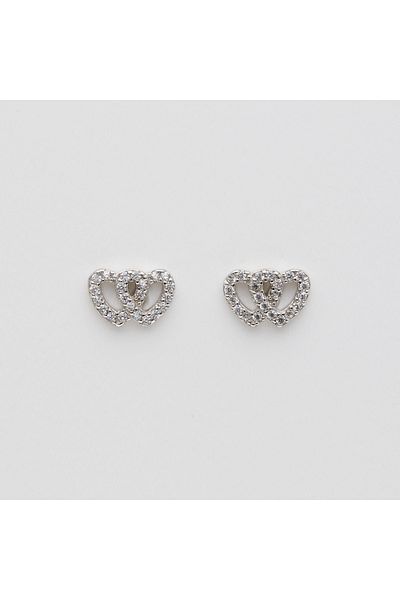 ElectraStore Silver Love Earrings