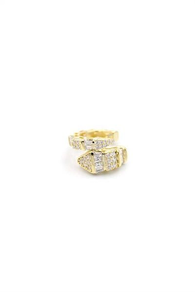 Alray Stone spiral cartilage earrings - gold