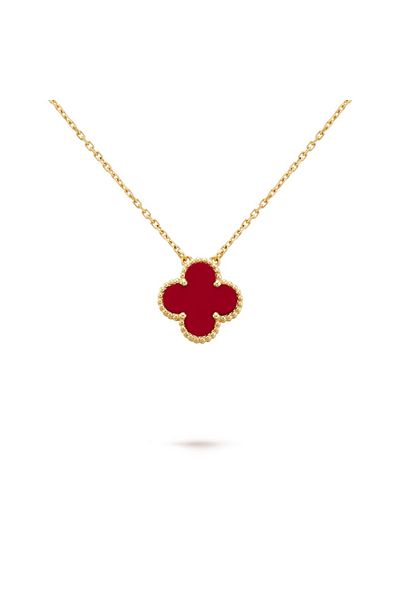 ElectraStore Red Flower Necklace