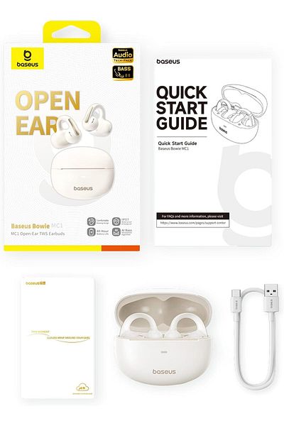 Baseus Bowie MC1 OL Open-Ear TWS Earbuds, Stellar White