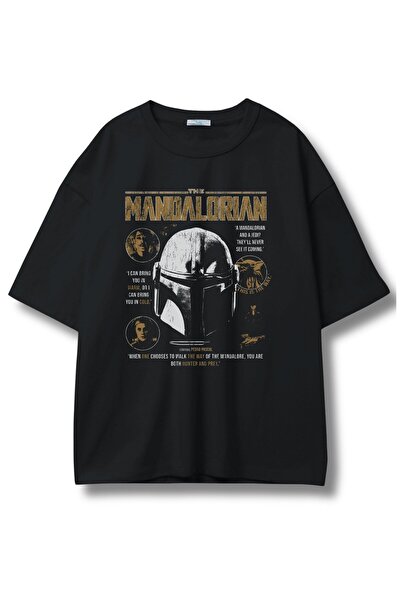 Fuddy Moda تي شيرت مكتوب عليه The Mandalorian للجنسين، تي شيرت برقبة دائرية م...