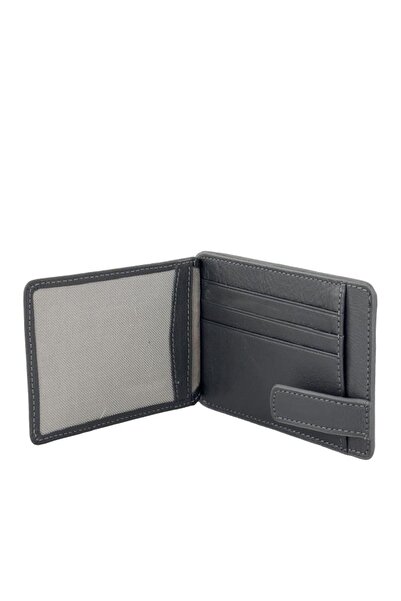 Grande Genuine Leather Men's Wallet Card Holder Gray 544-m