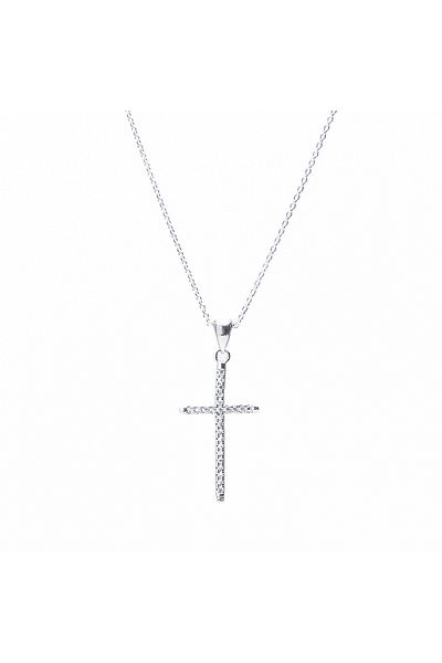 ElectraStore Silver Necklace Cross Pendant