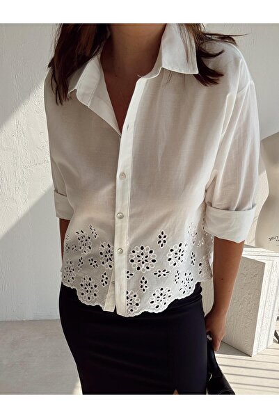 ELVAN TOLON قميص أبيض صدفي