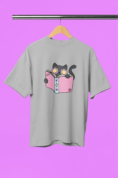 ArtYus TRIOCĂ CU MÂNĂ SCURTĂ CU GÂRĂ ROTUNDĂ IMPRIMATĂ TRANSFER pisică 7 PENT...