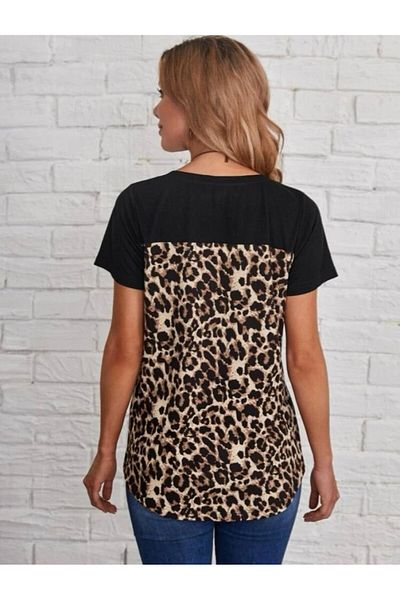 İpeksi Silky Women's Leopard Detail Three Piece Viscose Dress