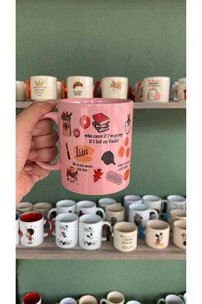 GünayStore Gilmore Girls Pink Printed Tea Coffee Cup Mug