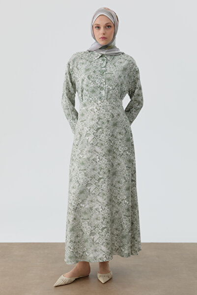 Tuğba Multi Çiçek Desenli Çan Etek - Mint