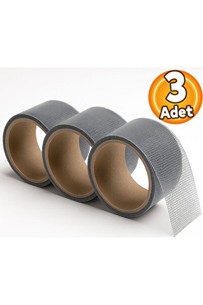 Dünya Magnet 48 mm x 2 Metre (3 Adet) Yapışkanlı Sineklik Tülü Tamir Bandı Ya...