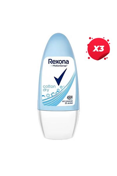 Rexona X3 - ANTIPERSPIRANT ROLL ON 50ML COTTON