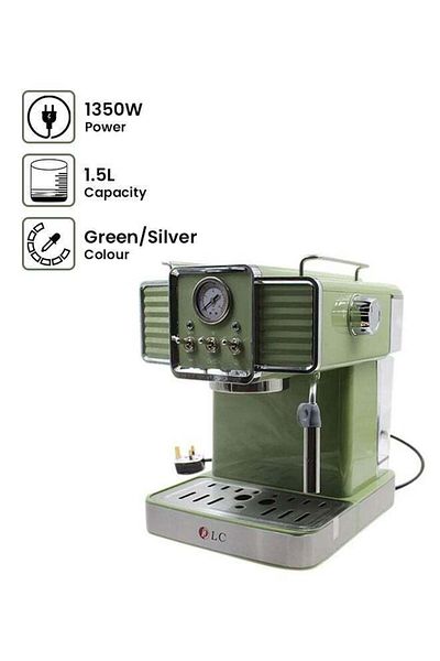 DLC Espresso Coffee Machine 1.5 L 1350 W DLC-CM7311 Green/Silver