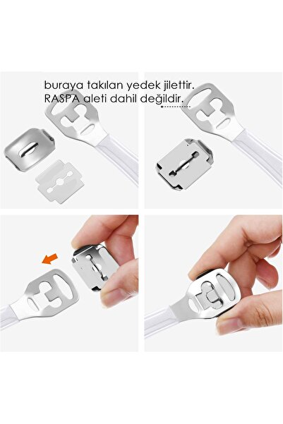 Transformacion Raspa Topuk Jileti 100 lu PAKET Ayak Taban Nasır Yedek Jileti 721892