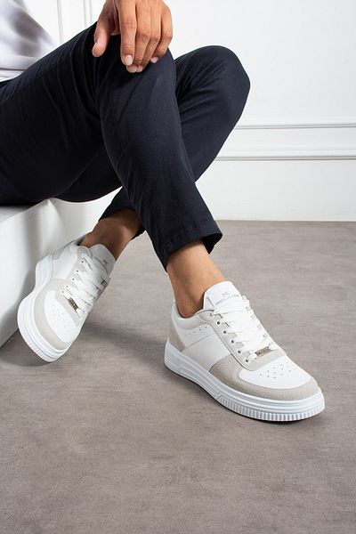 MCLACOS Men's White Ice Sneaker Casual Sports Shoes High Sole Comfortable Design F32