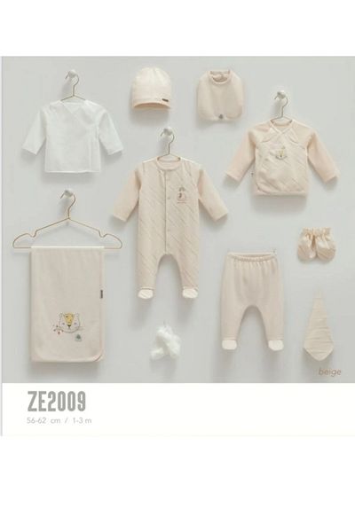 Caramell Elephant Lion Pattern Good Baby Coton 10-Piece Hospital Discharge Bodysuit Set Aly