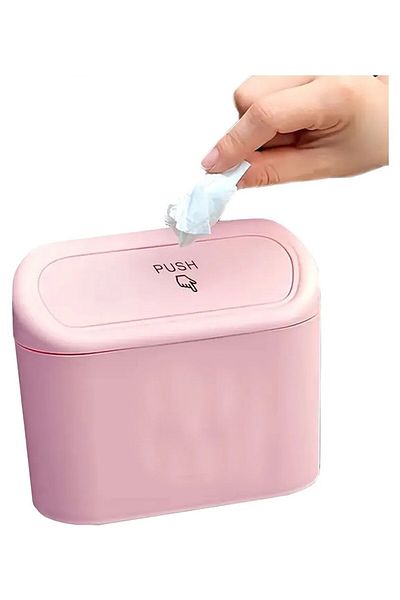 Luti Concept Auto Accessory Car Trash Can Portable In-Car Portable Organizer with Lid Trash Can Pink