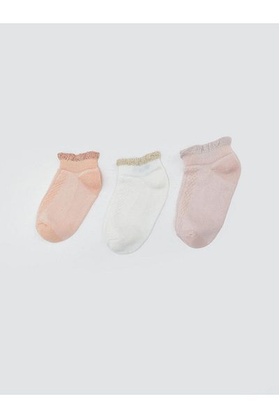LC Waikiki New Season Basic Baby Girl Booties Socks 3-Piece - S58635Z1