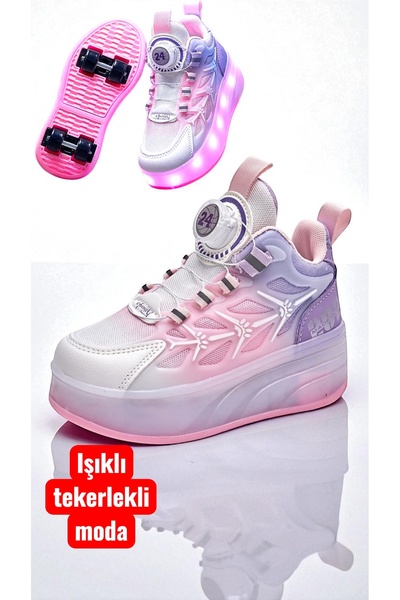 gulflower nude LED işikli tekerlekli ayakkabı şarj edilebilir günlüK KULANIMA...