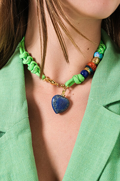 JİMNY JEWELRY Liya Colorful Natural Stone Necklace
