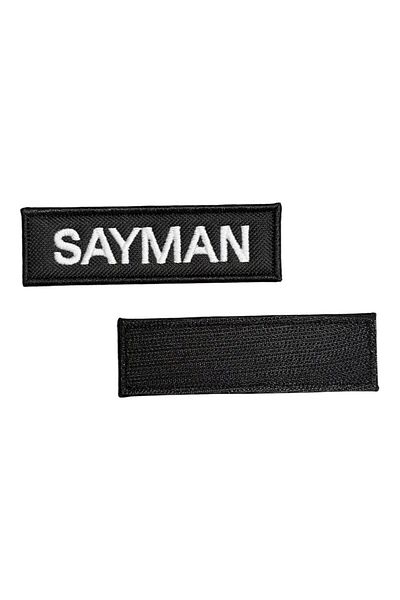 Ex Patch Patch de broderie scrisă Groundkeeper negru - 10x3 cm