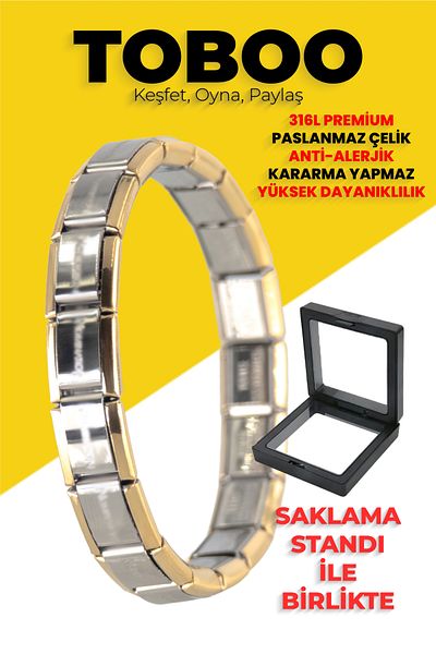 shop Italian Bracelet with Charm with Protection Stand 316L Premium Stainless Steel Anti-Allergic