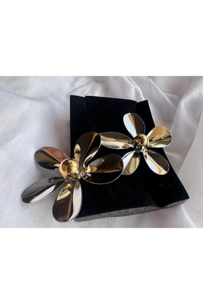RİSE Silver Flower Earrings