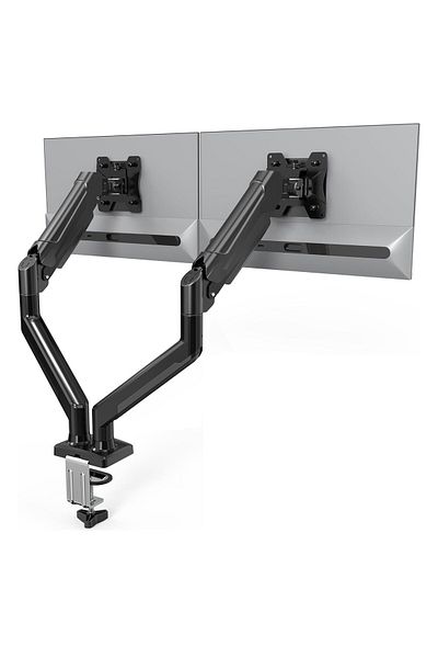 BONTEC Monitor stand/support, Bontec, 2 screens, 13-32 inch, mobile, flexible, rotating, 9 kg per arm, stainless steel