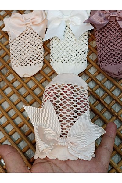 Rocks For Children's 3-Piece Socks with Mesh Ribbon