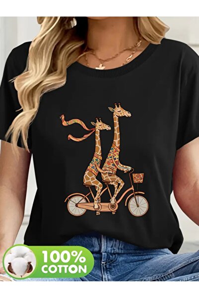 CLASİVA Giraffe Cycling Season Product Stylish Modern Design Printed Women's ...