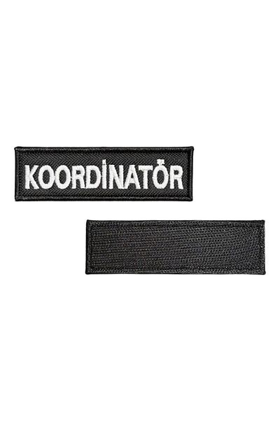 Ex Patch Patch de broderie scrisă pentru coordonator de fundal negru - 10x3 cm