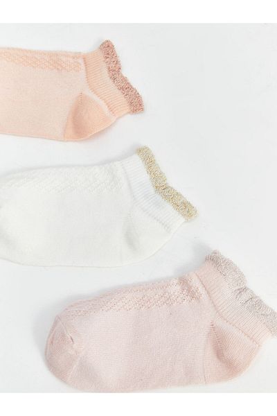 LC Waikiki New Season Basic Baby Girl Booties Socks 3-Piece - S58635Z1