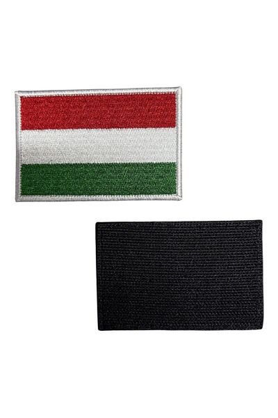 Ex Patch Patch de broderie cu steagul maghiară - 8x5 cm