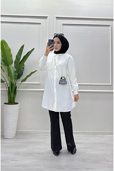 moda acar Strawberry Fabric Chamomile Detailled Tunic