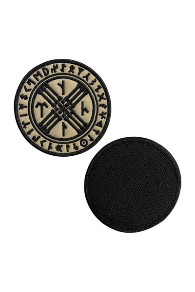 Ex Patch Fundal bej Tengri God scris în turcă înecată - 8 cm