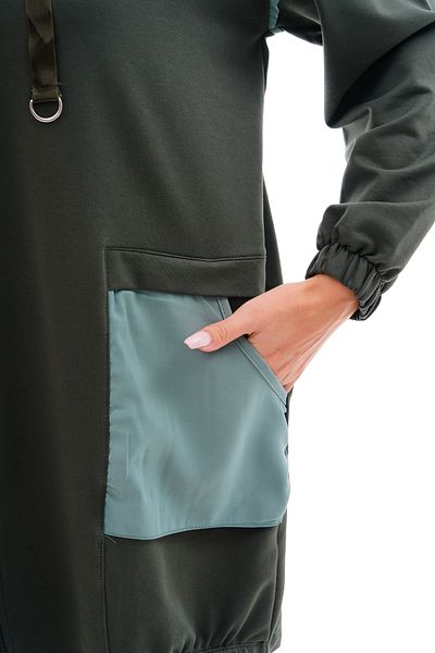Marvella By Rasha Zip-Up Hooded Tracksuit Set with Satin Pocket Detail